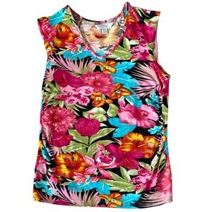Conrad C Collection Tropical Tank‎ Women's Sz-Medium Vibrant Colors Summer Beach